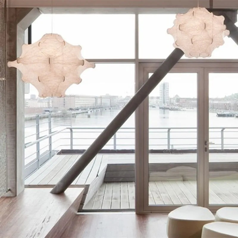 Afralia™ Viscontea Silk Pendant Light for Kitchen Island Living Room Dining Table