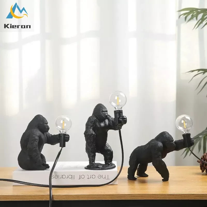 Afralia™ King Kong LED Desk Lamp - Resin Living Room Floor Lamp