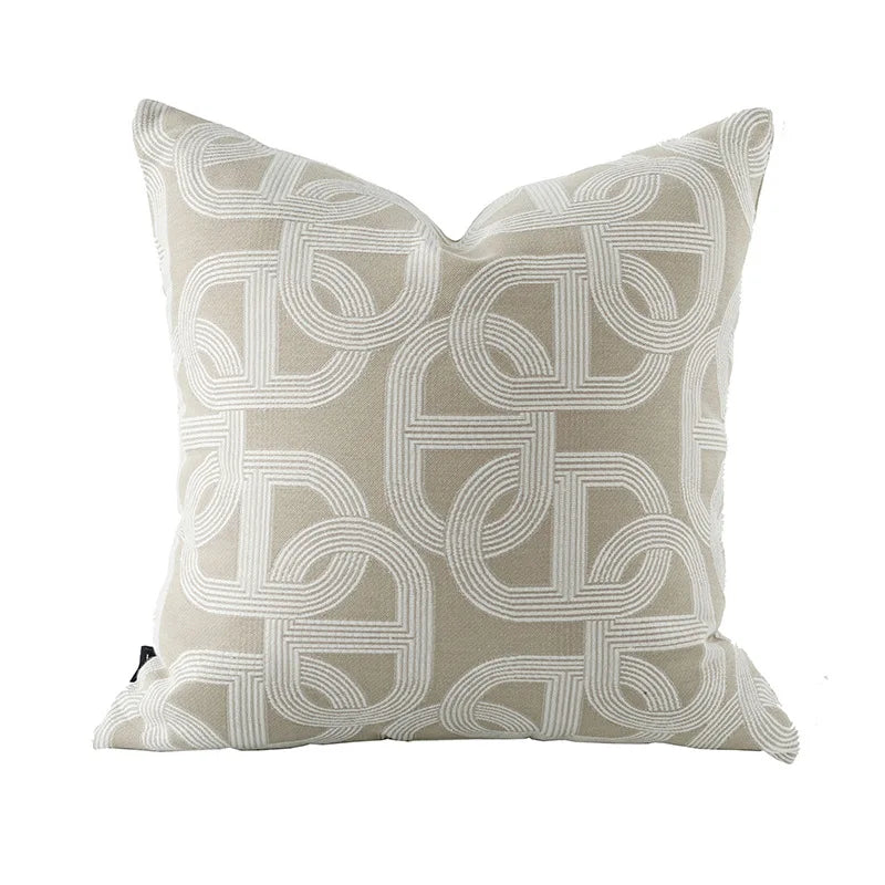 Afralia™ Geometric Jacquard Cushion Cover | Modern Light Luxury Pillowcase | Decorative Home Accent