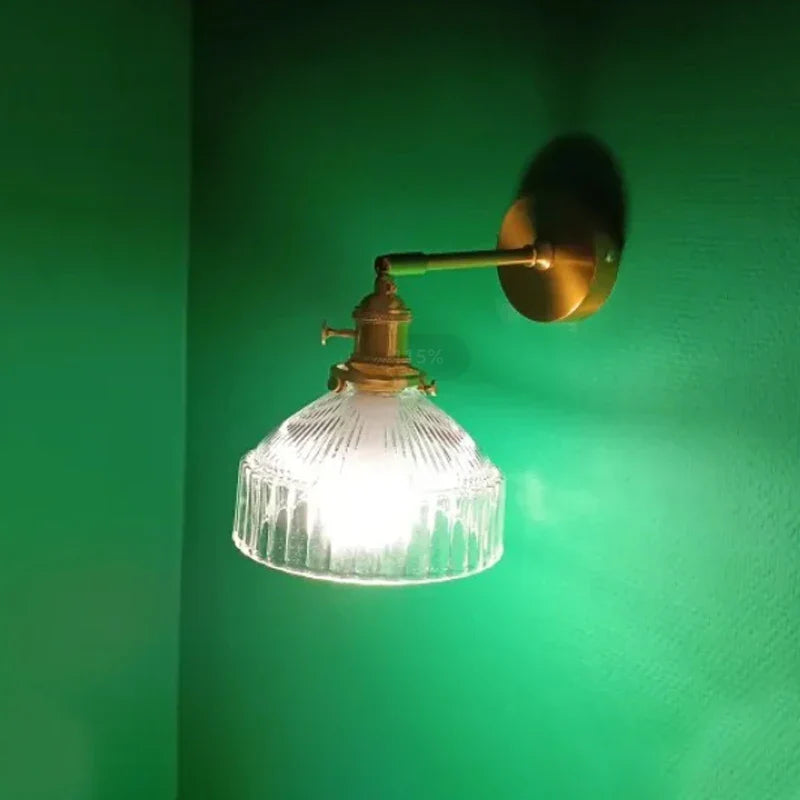 Afralia™ Nordic Glass Wall Light with Switch - Luxurious Vintage LED Wall Sconce Lighting
