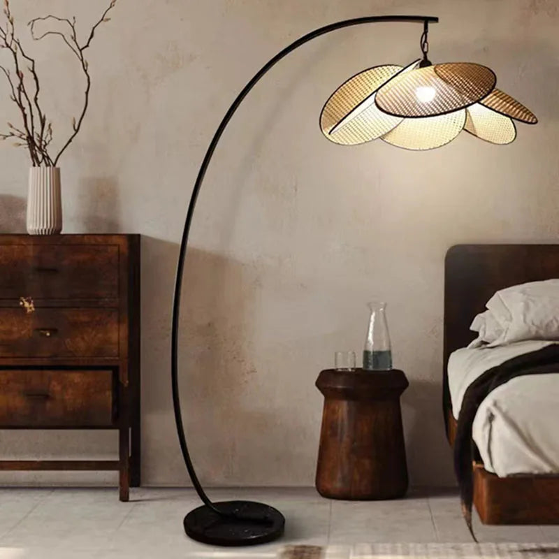 Afralia™ Rattan E27 Bulb Floor Lamp