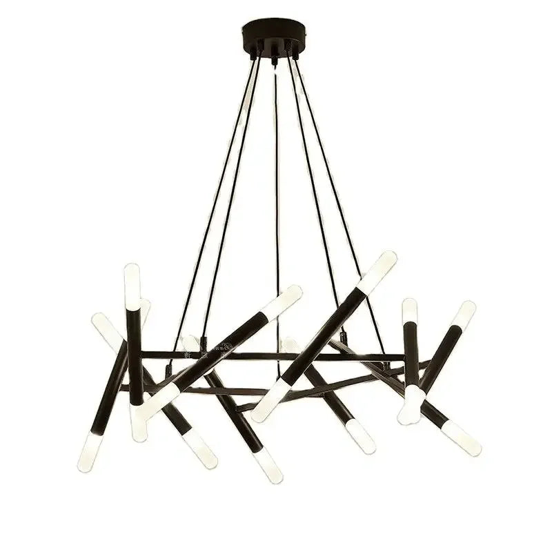 Afralia™ Modern Metal LED Pendant Chandelier Home Decor Art Fixture