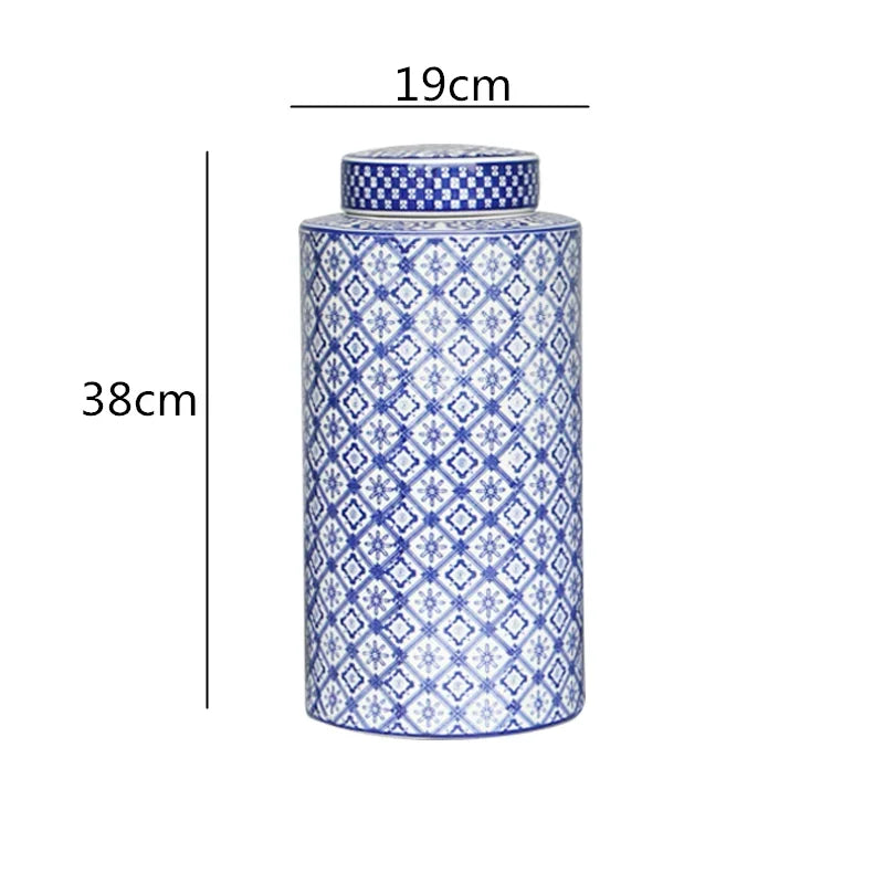 Afralia™ Chinese Retro Ceramics Golden Vase with Cover for Home Décor and Organization