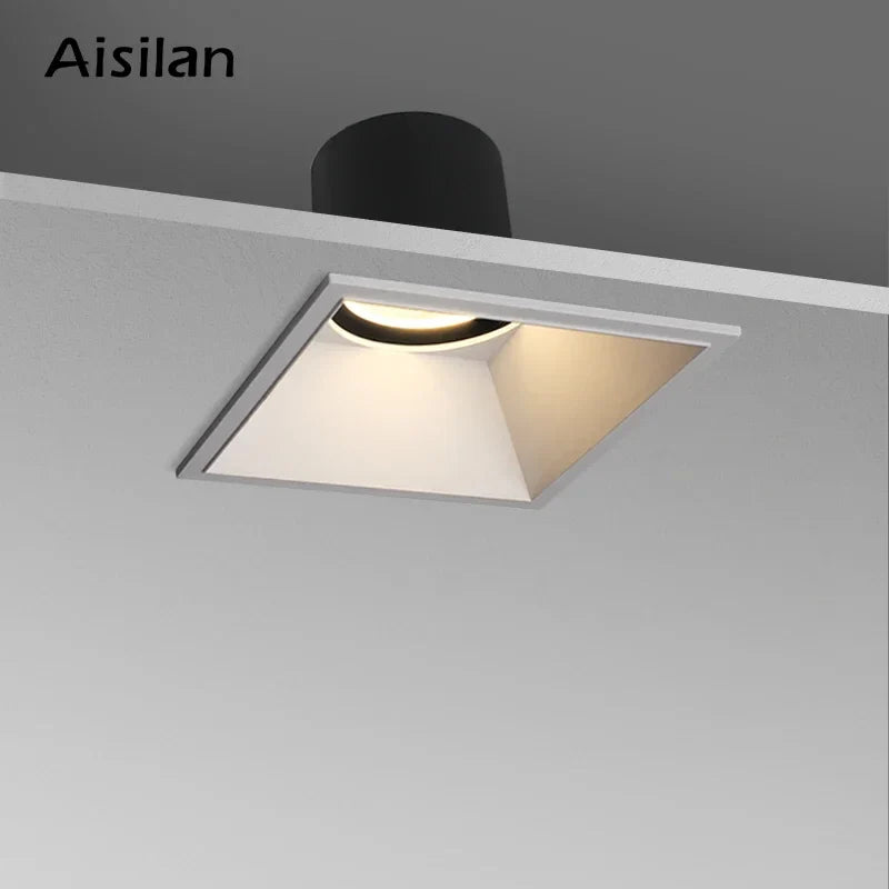 Afralia™ Square LED Ceiling Light 7W Directional Spot for Living Room and Corridor