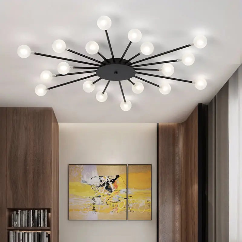 Afralia™ Modern LED Chandelier Ceiling Lamp: Nordic Style Lighting Fixtures for Living Room, Bedroom, Kitchen