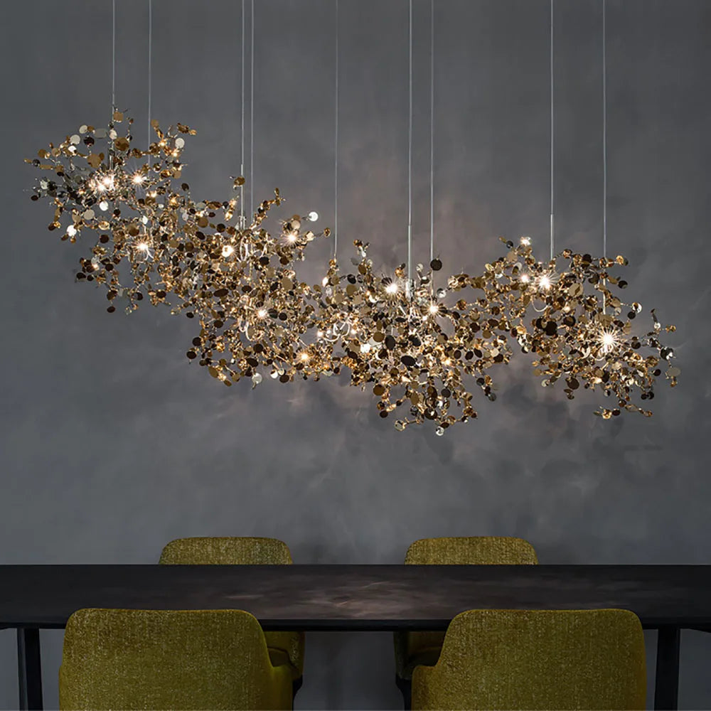 Afralia™ Nordic Stainless Steel Pendant Chandelier for Home, Restaurant, and Bar