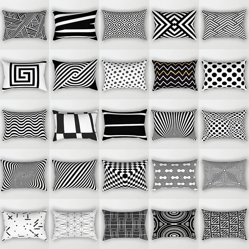 Afralia™ Geometric Wave Line Waist Pillowcase Set