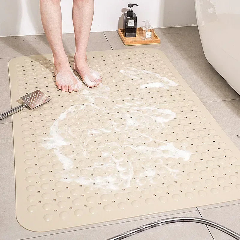 Afralia™ Large Non-Toxic Non-Slip Bath Mat with Suction Cups for Safety and Comfort