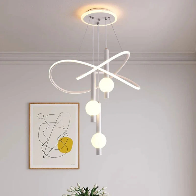 Afralia™ Modern Dine Room Pendant Lights LED Chandelier Ceiling Lamp Fixture