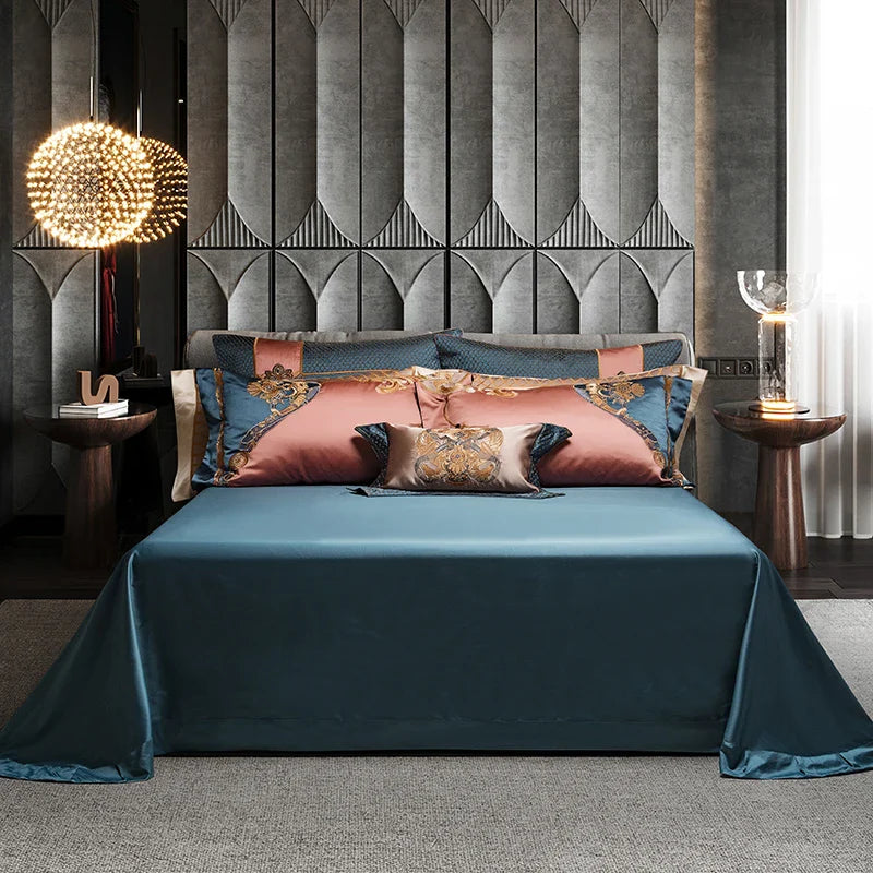 Afralia™ 1500TC Egyptian Cotton Jacquard Bedding Set for Queen King Bed