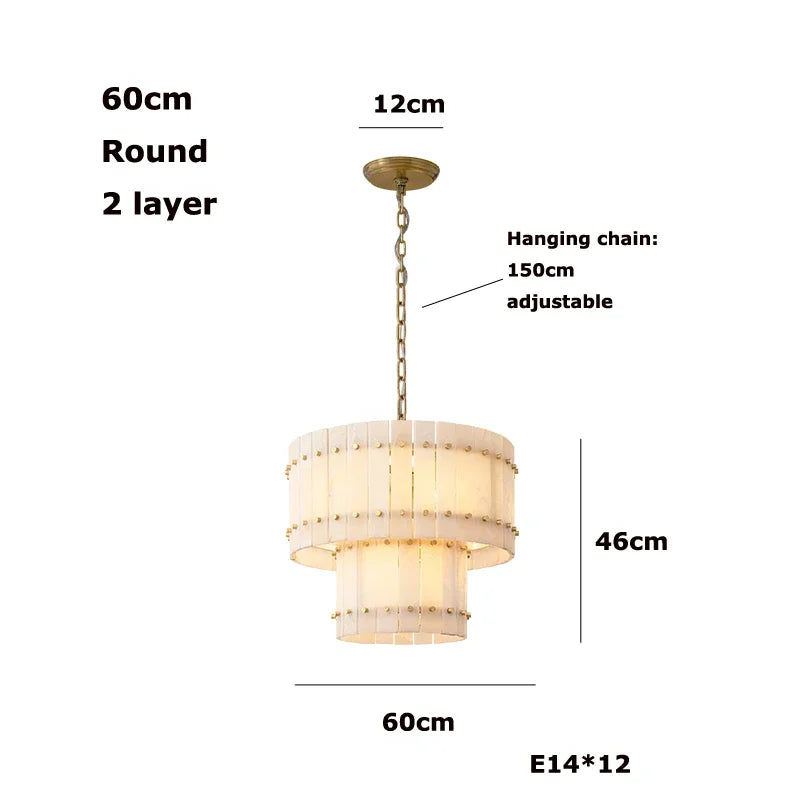 Afralia™ Modern Marble LED Chandelier, Dimmable E14 Light Fixture, Round Living Room Ceiling Light