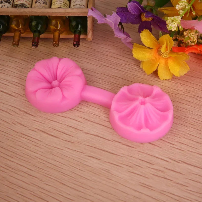 Afralia™ 3D Five Petals Flower Silicone Mold for Cake Decorating and Baking