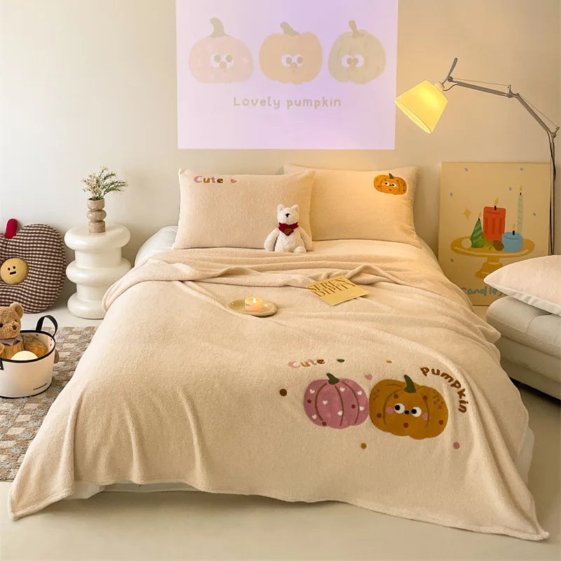 Afralia™ Cozy Teddy Fleece Blanket - Luxury Bedspread for All Seasons