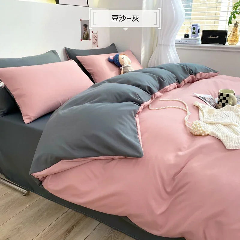 Afralia™ Comfort King Size Bedding Set: Soft Duvet Cover & Pillowcases, Affordable & Durable