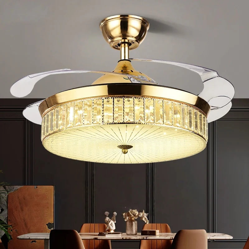 Afralia™ Crystal Ceiling Fan for Elegant Living Room Décor