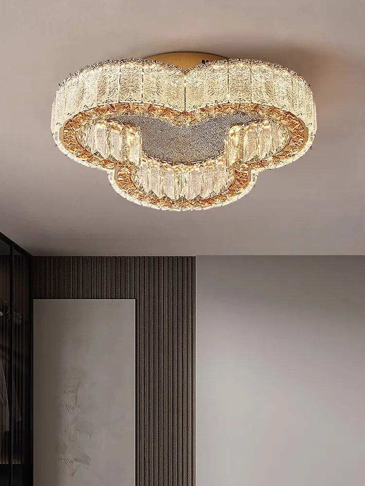 Afralia™ Crystal Ceiling Lamp: Luxury Postmodern Design for Living Room & Bedroom