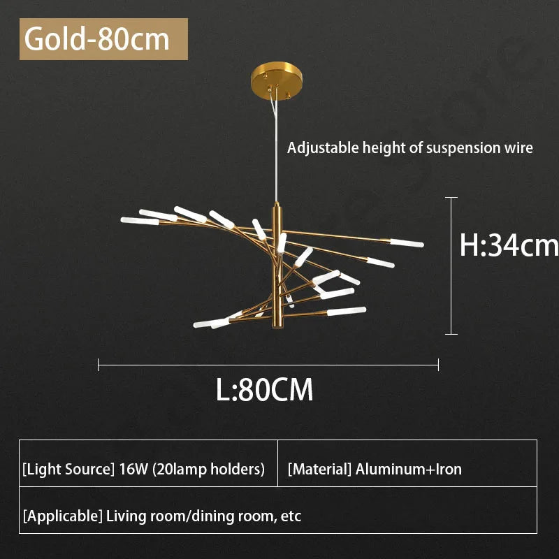 Afralia™ LED Fireworks Ceiling Pendant Light - Modern Luxury Dimmable Room Decoration