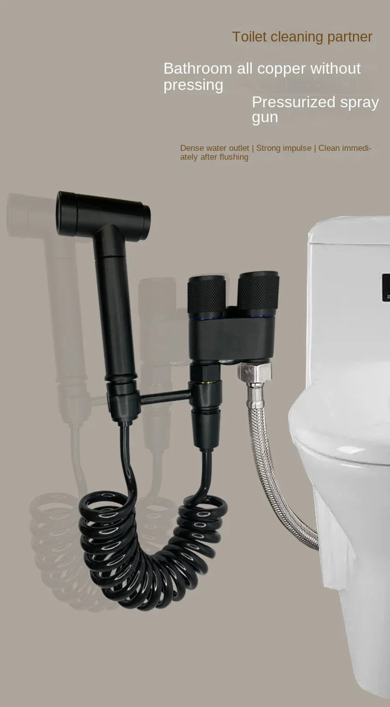 Afralia™ Handheld Bidet Spray Gun Set for Effortless Bathroom Cleaning