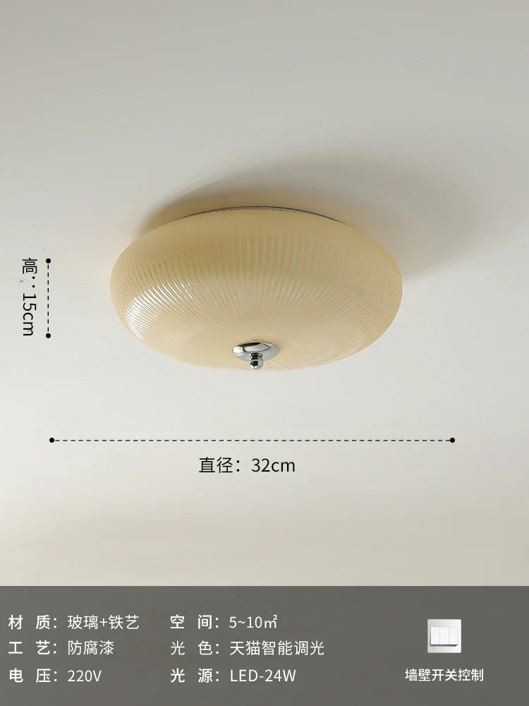 Afralia™ Cream Glass Wind Ceiling Light Vintage Design Medieval Hanging Lamp