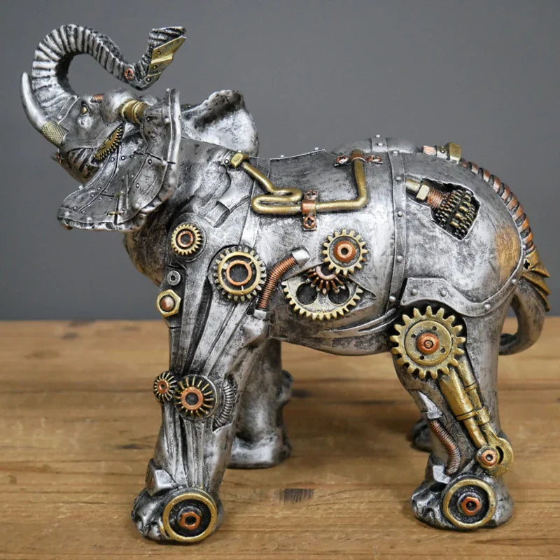 Afralia™ Mechanical Punk Animal Resin Statues - Steampunk Collection for Interior Decor