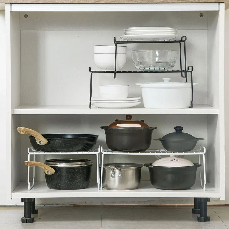 Afralia™ Kitchen Organizer Rack for Dishes, Spice Jars, and Seasoning Bottles