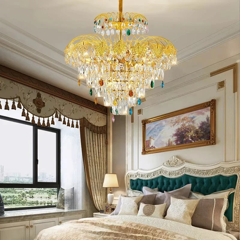Afralia™ Luxury Crystal Chandelier for Dining Room, Study, and Bedroom