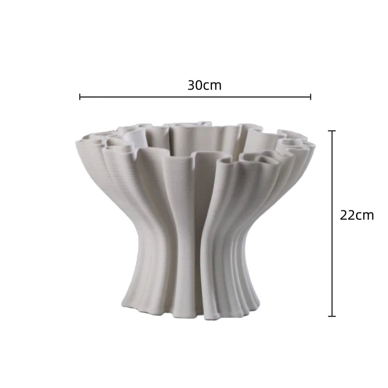 Afralia™ Geometric Ceramic Flower Pot Sculpture Home Decor