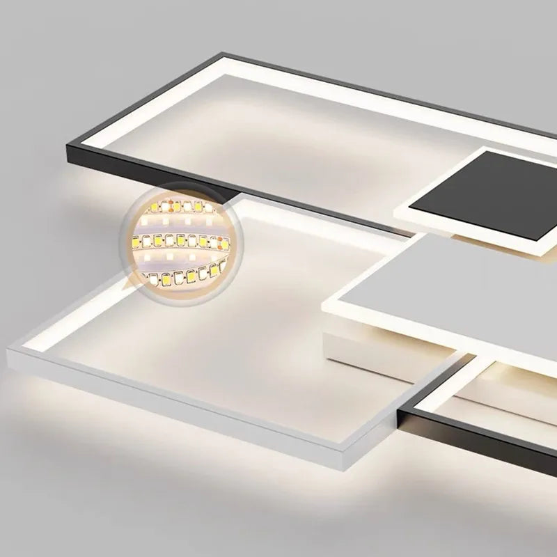 Afralia™ Modern LED Chandelier Ceiling Lights for Living Dining Bedroom Hall Indoor Lighting