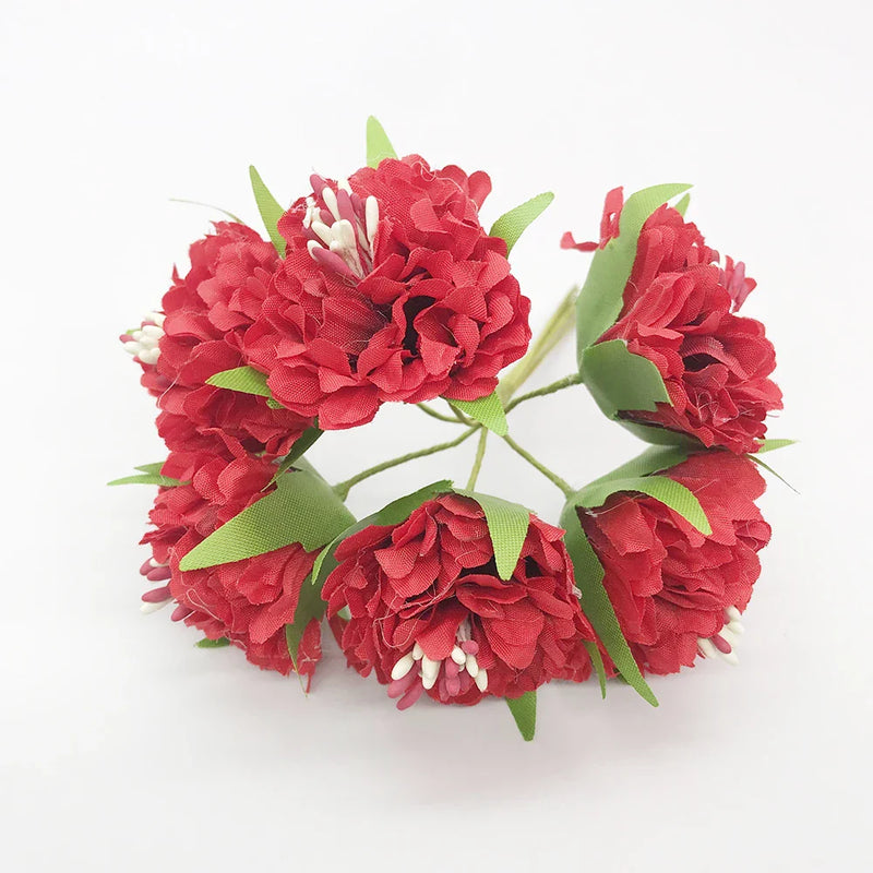 Afralia™ Faux Filigree Carnations Christmas Decor Home Wedding Garland Garden Crafts