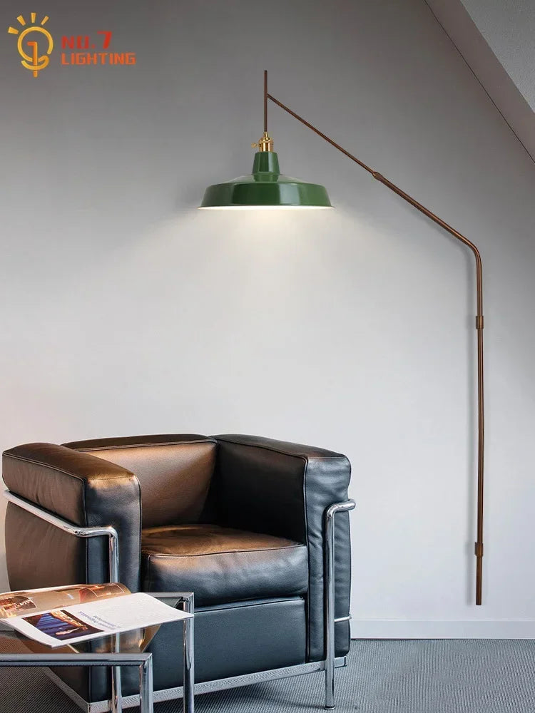 Afralia™ Gold/Black Swing Arm Telescopic Wall Lamp LED E27 - Designer Hotel Restaurant Hall