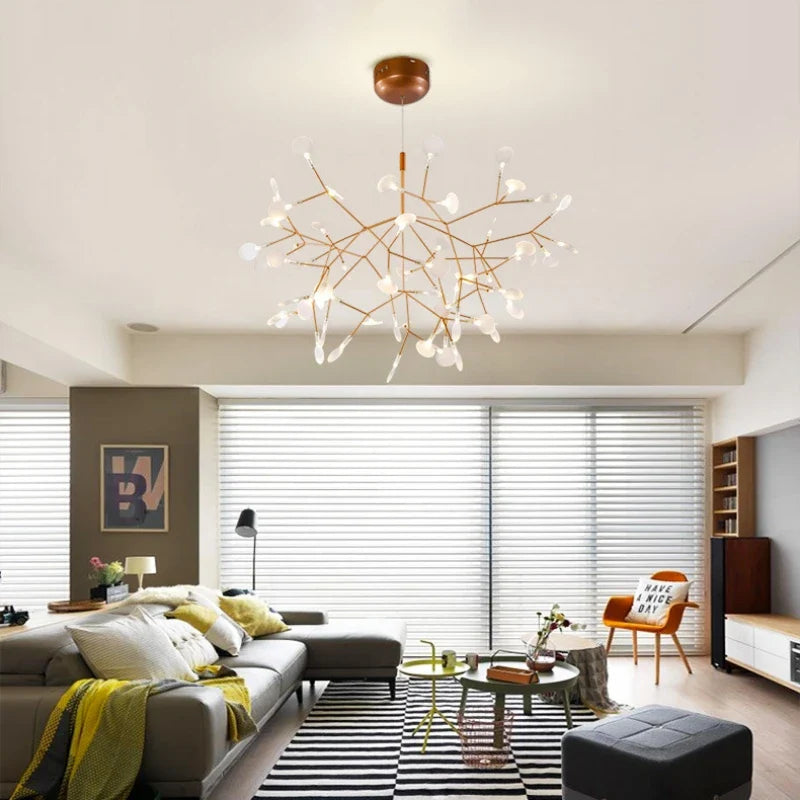 Afralia™ LED Branch Chandelier for Kitchen Dining Bedroom – Nordic Style Hanging Lamp