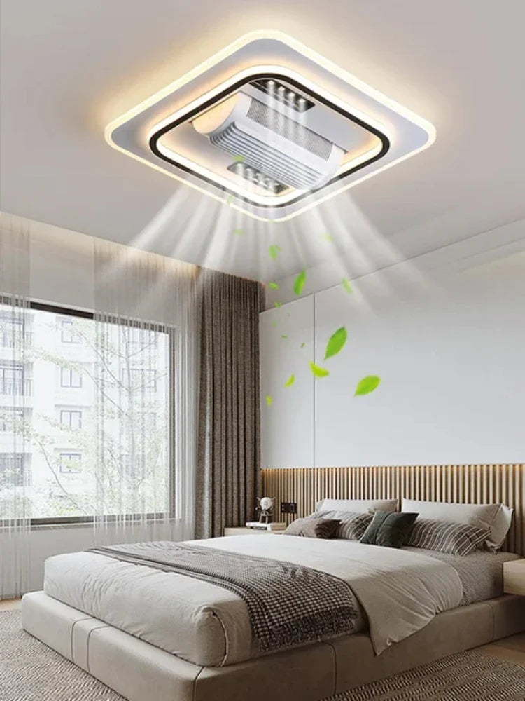 Afralia™ Bladeless LED Ceiling Fan Light: Modern Invisible Fan Lamp for Bedroom & Living Room