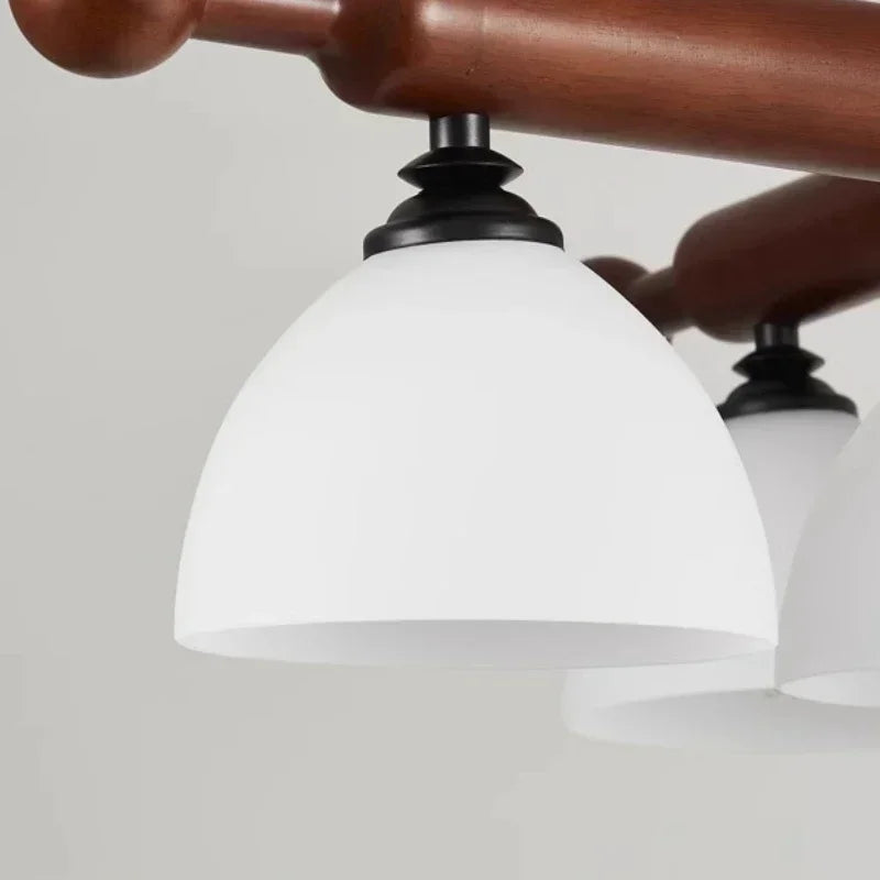 Afralia™ Wood Pendant Light Retro Design LED Chandelier for Home Decor and Lighting