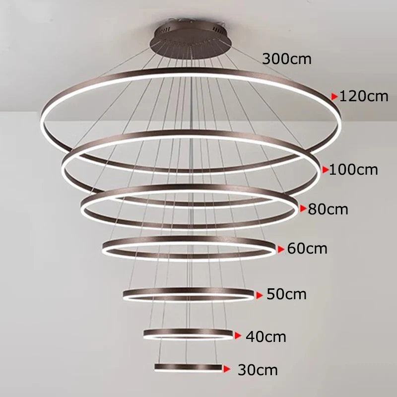 Afralia™ Nordic Home Chandelier Stair Pendant Ceiling Light for Living Room Bedroom Dining