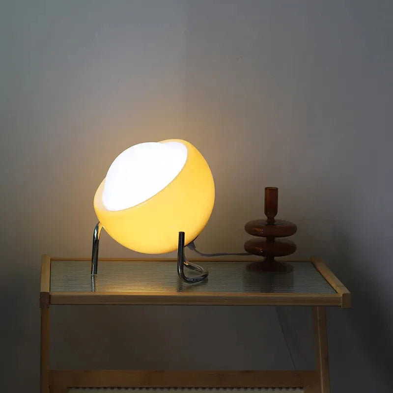 Afralia™ Glass Table Lamp: Nordic LED Retro Night Light for Bedroom and Living Room