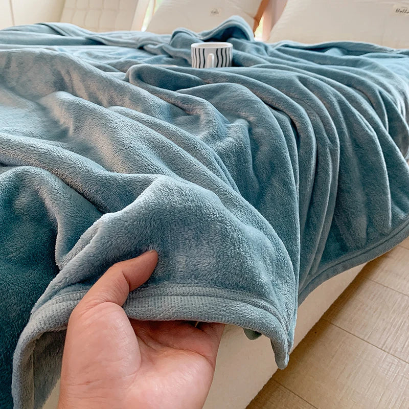 Afralia™ Coral Velvet Summer Blanket: Extra Soft, Skin-friendly, Machine Washable