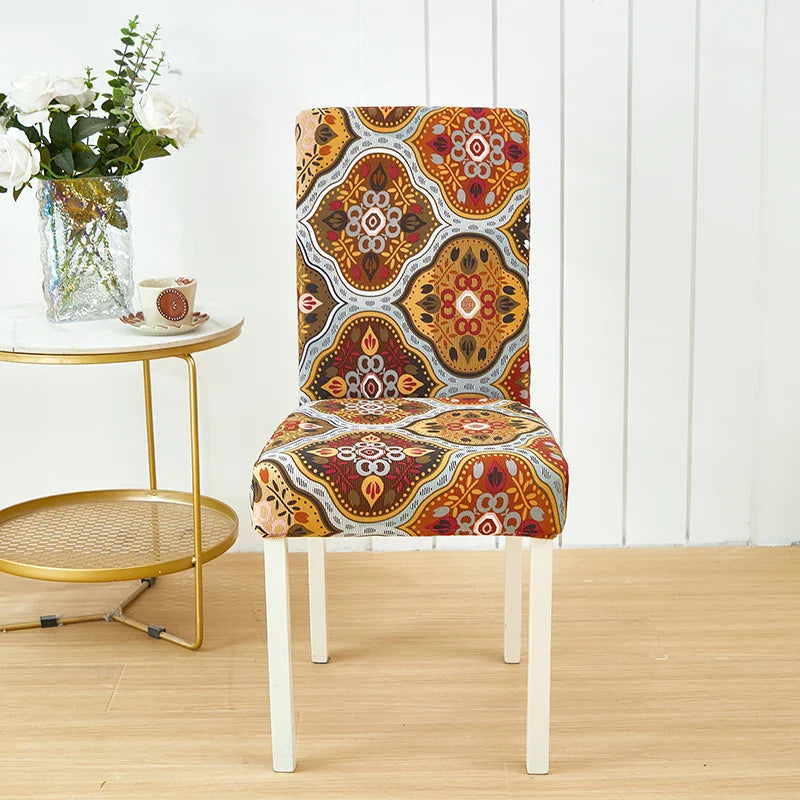 Afralia™ Stretch Print Chair Cover Slipcovers - Elastic Seat Case