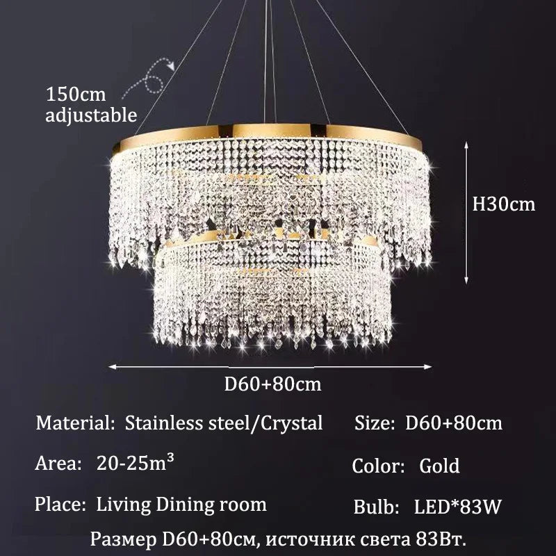Afralia™ Crystal Ceiling Chandelier Light Fixture for Elegant Home Dining.