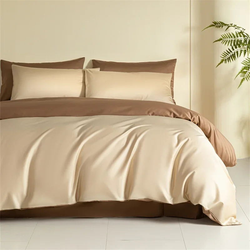 Afralia™ Egyptian Cotton Bedding Set: Sheet, Pillowcase, Blanket Cover in Queen King Size