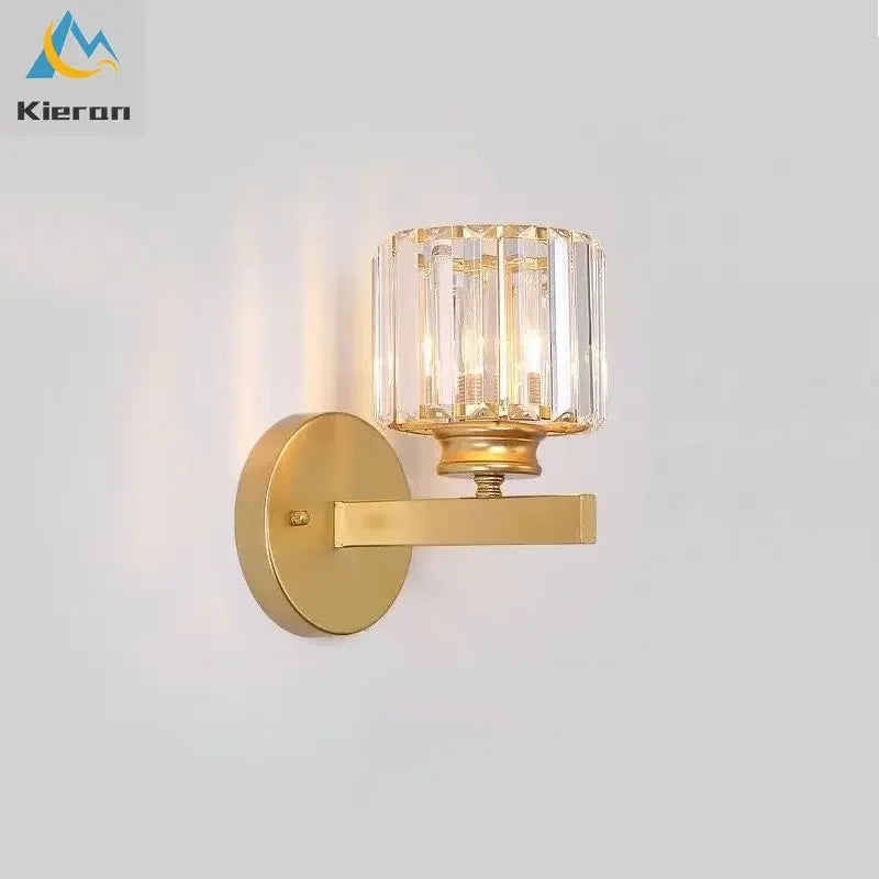 Afralia™ Modern Crystal LED Wall Lamp for Elegant Living Spaces