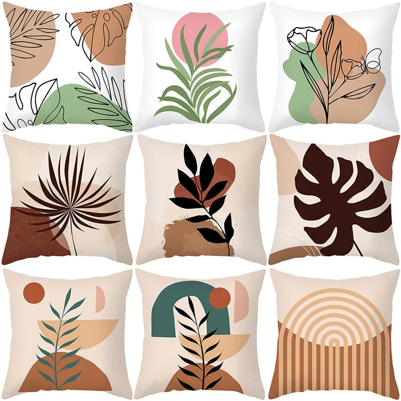 Afralia™ Morandi Geometric Pattern Pillowcase Set - Living Room Sofa Bedroom Office Car