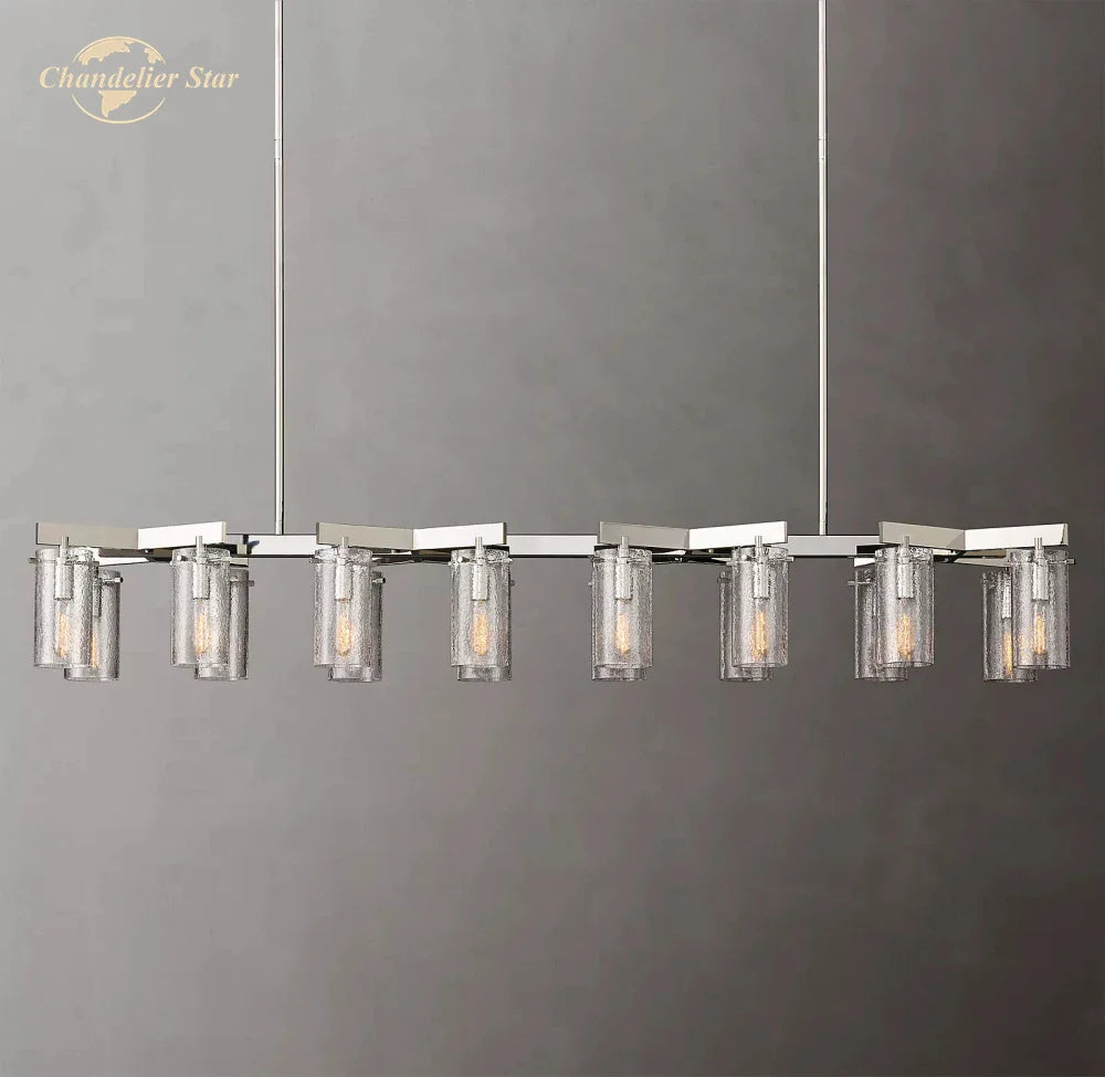 Afralia™ Charleroi LED Glass Chandelier for Dining Living Bedroom Decoration