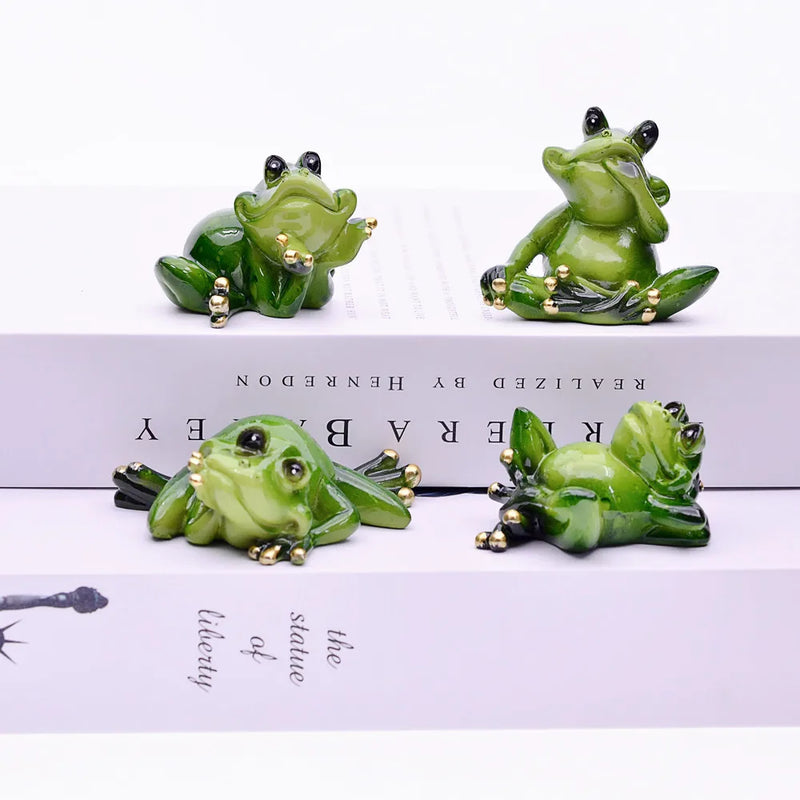 Afralia™ Ceramic Frog and Tortoise Set: Creative Home Office Decor and Landscape Ornament