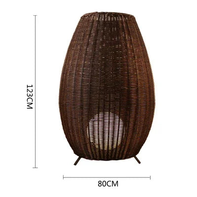 Afralia™ Lucide Colin Rattan Floor Lamp: Natural Handmade Light for Garden, Bedroom, Living Room