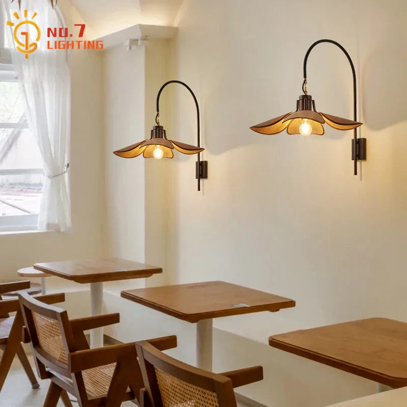 Afralia™ LED E27 Linen Wall Lamp: Japanese Retro Wabi-sabi Style for Living Room, Bedside, Restaurant