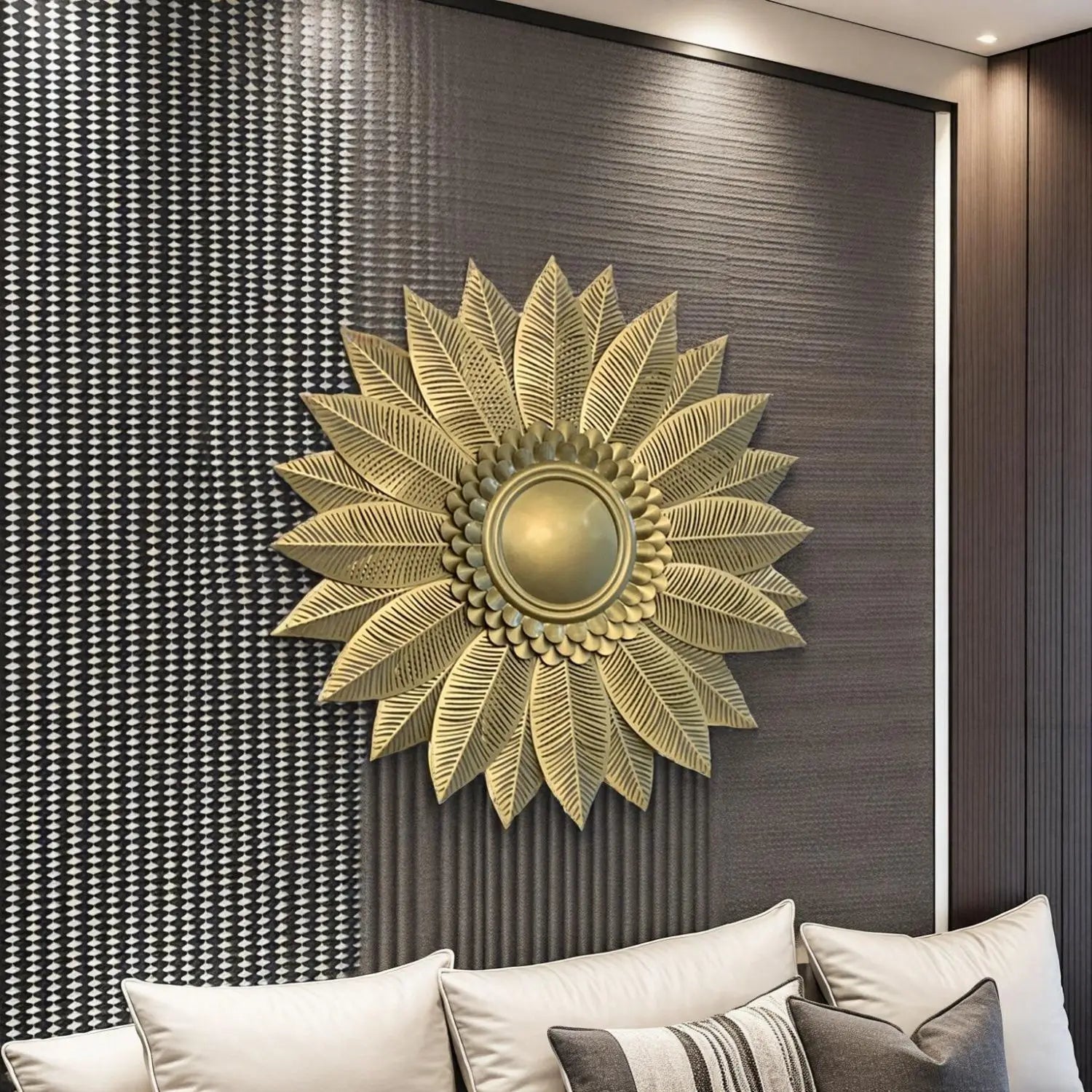 Afralia™ Porch Iron Sun Living Room Wall Hanging Soft Decoration Luxury Bed Picture
