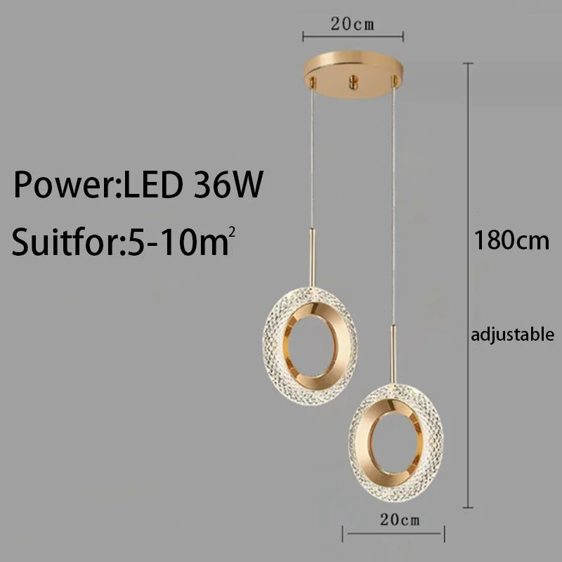 Afralia™ Modern Bedside Chandelier Wall Lamp Ceiling Light Pendant Luminaires