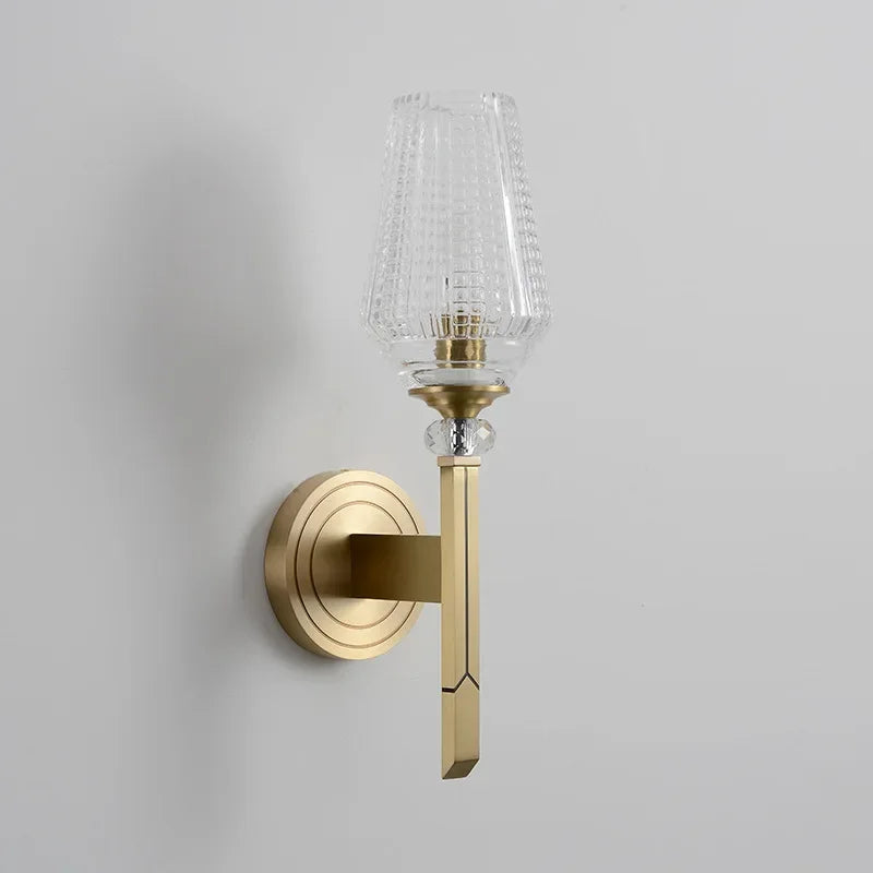 Afralia™ Crystal Copper Wall Lamp for Luxe Home Decor