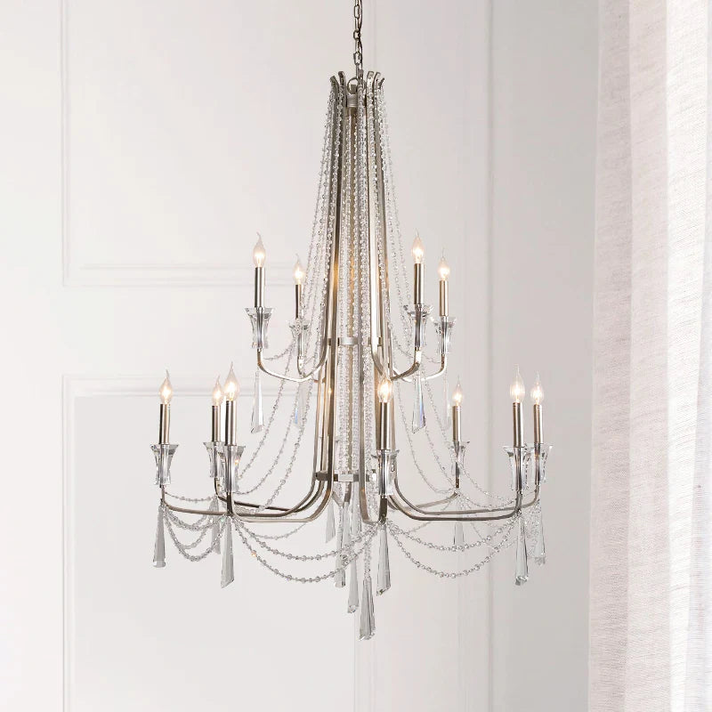 Afralia™ Modern Crystal Chandelier: Nordic Style Ceiling Lighting for Living Room, Staircase, French Large Chandeliers