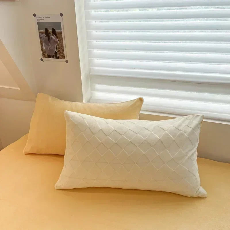 Afralia™ Cozy Milk Fleece Winter Bedding Set - High Density & Skin Friendly